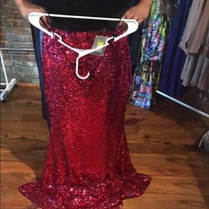 Magenta mermaid skirt